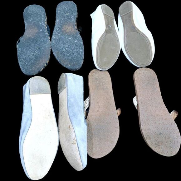 J. CREW UGG LUCKY BRAND ROXY Bundle Lot of 4 Pairs of Shoes Flip Flops Sandals B - Picture 6 of 7